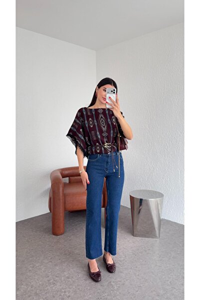 HAZELANNA جينز داكن اللون مع فتحات عند الساقين من الليكرا