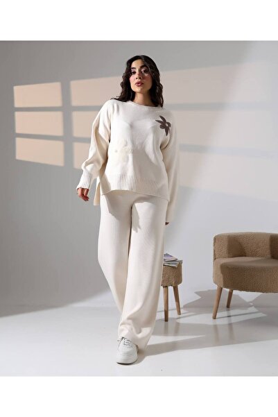 GİYSİ DÜNYASI 57 Knitwear Fabric Sweater Pants 2-Piece Set