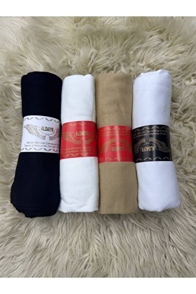 ALDAİR 4 Pcs Combed Cotton Shawl Plain