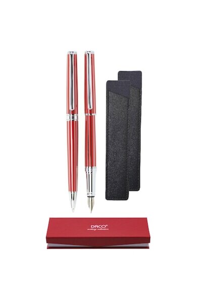 Daco Set Pix si Stilou SE280R ROSU + etui piele FLR