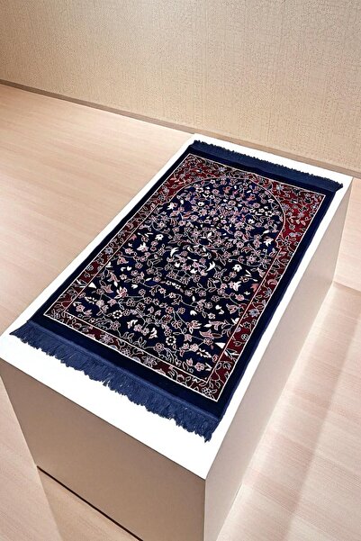 RAVZA HOMEE MESCİDİ NEBEVİ RAVZA MOTİFLİ LACİVERT SECCADE