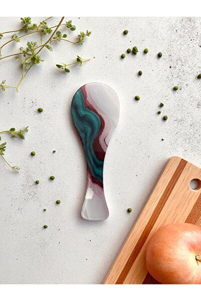 Online Home Market Temperli Cam Kirli Düz Kaşık Altlığı (9,5 x 26.5 cm)