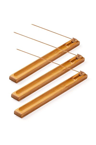 Generic Brand Cacukap 3 Pieces Bamboo Wood Incense Holder for Sticks with Adj...