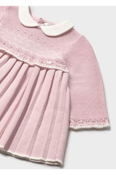 MAYORAL Kışlık Kız Bebek Triko Elbise - Pembe