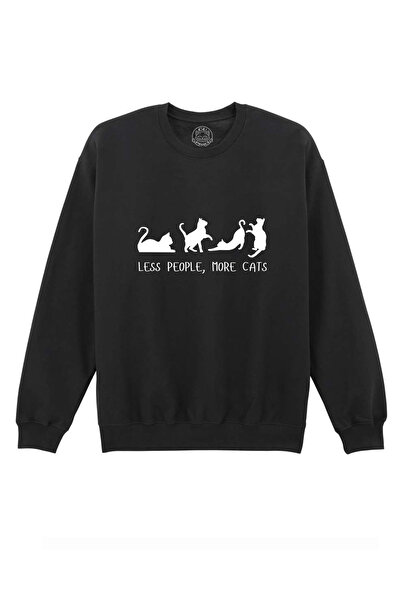 Cu Pisici Bluza printata - Λιγότεροι Άνθρωποι, Περισσότερες Γάτες, Unisex