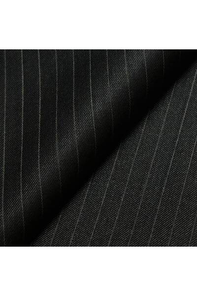 ASSAFWA قماش رجالي شتوي فاخر – لون أسود سموكي مقلم