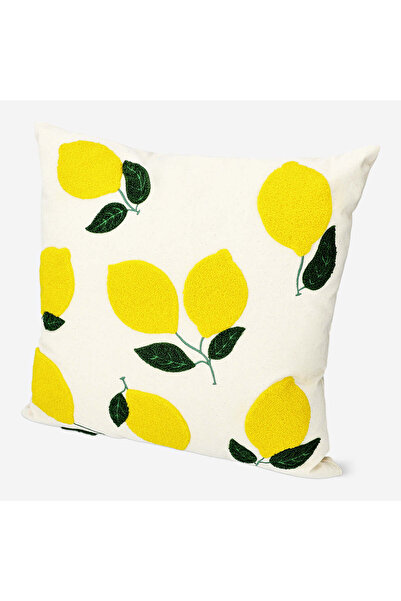 Flying Tiger Copenhagen Limon Nakışlı Yastık 45 cm x 45 cm