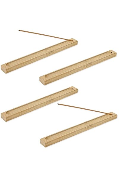 Generic Brand 4 Pcs Bamboo Wood Incense Holder for Sticks Incense Stick Holde...