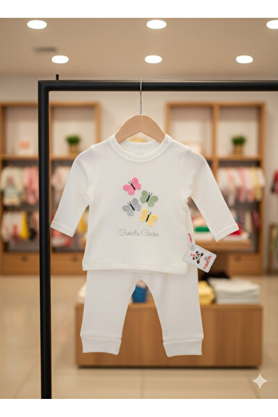 Jasminya طقم ملابس للأطفال حديثي الولادة من 3 قطع من القطن 100% بنقشة الفراشة...