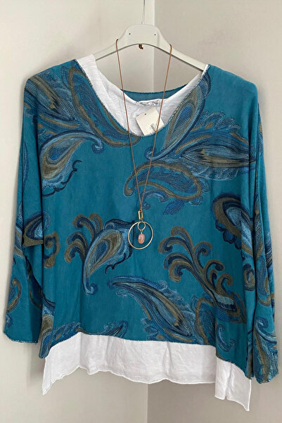 AYASOFYA OTANTIK Set de 2 bluze din tricot cu mâneci lungi, din bumbac pieptă...