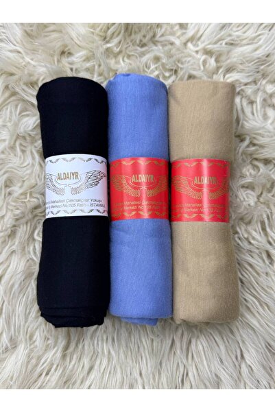 ALDAİR 3 Pcs Combed Cotton Shawl Plain