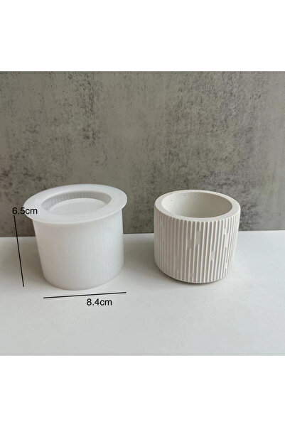 Choice1 01 Gypsum Lined Candle Cup Silicone Mold DIY Concrete Circular Flower...