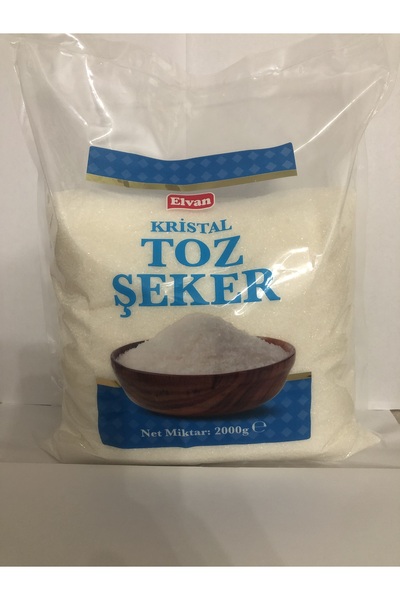 Elvan Kristal Toz Şeker 2Kg