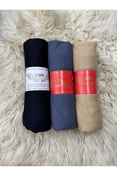 ALDAİR 3 bucăți șal din bumbac pieptănat simplu
