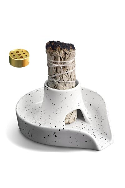 Generic Brand Sage Holder Incense Holder - Easy to Clean 3 in 1 White Sage Bu...