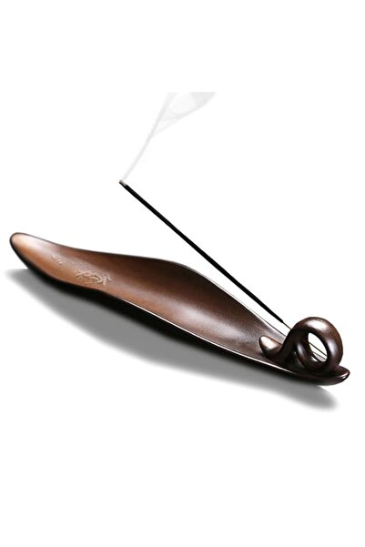 Generic Brand Ceramic Incense Stick Holder with Ash Catcher, 9-inch Leaf Boat...