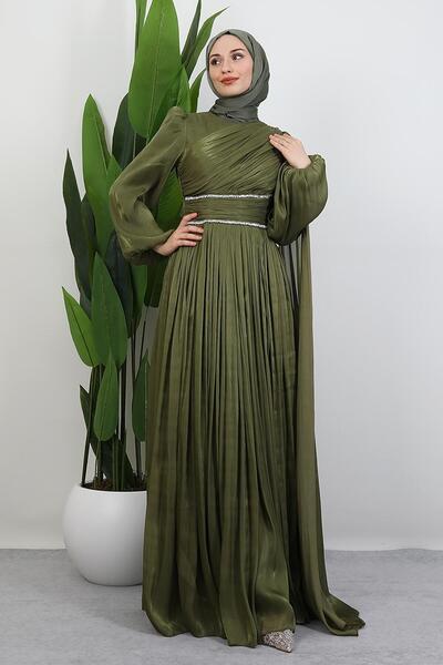 GİYZAMİLA Paris Abiye Haki