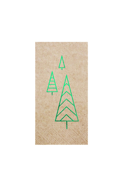 Story مناديل ورقية ملونة مقاس 33×33 سم بنمط أشجار الصنوبر الخضراء لعيد الميلا...