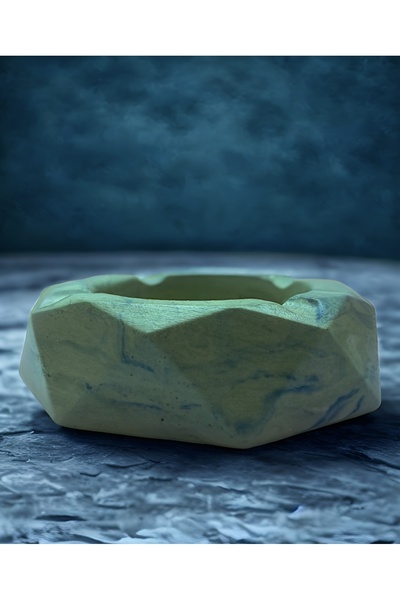 Phellos Τετράγωνος τασάκι με εμφάνιση πράσινου μάρμαρου βουνού – Διακοσμητικό και ανθεκτικό σχέδιο