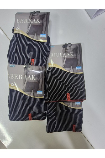 Berrak BOXER ORTA KESİM ÇİZGİLİ YUMUŞAK DOKULU %95 COTTON %5 ELASTAN 4433
