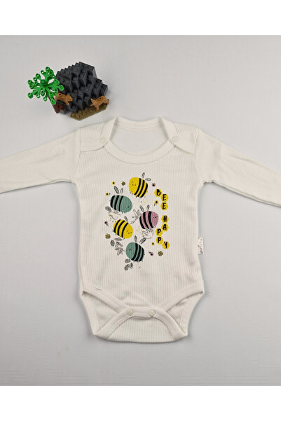 asliva Bee Happy Cotton Bee Sunflower Patterned Baby Set - 0-9 Months