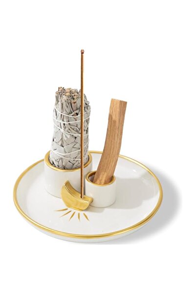 Generic Brand Incense Burner 4 in 1 Crescent Palo Santo Holder for Burning Sa...