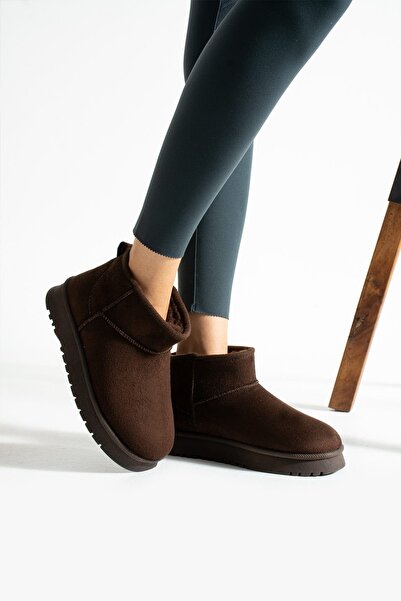 Mustafa SEVEN Yüksek Mini Classic Süet Tüylü Kadın Bot