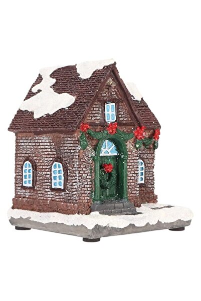 Generic Brand Cryfokt Christmas Village Light Up House LED 3D Texture Resin S...