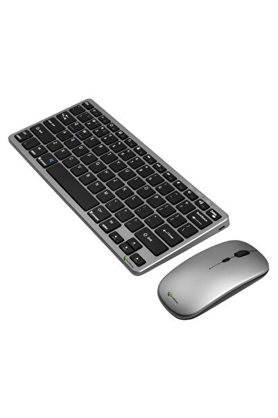 Konzmann Kit Tastatura si Mouse Konzmann, Bluetooth Si 2.4GHz, Conexiune Fiabila, Baterie Reincarcabila