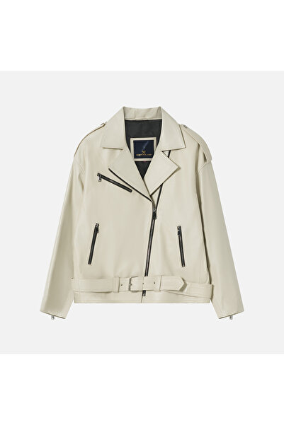 Dericlub معطف جلدي كبير الحجم للرجال طراز WM231