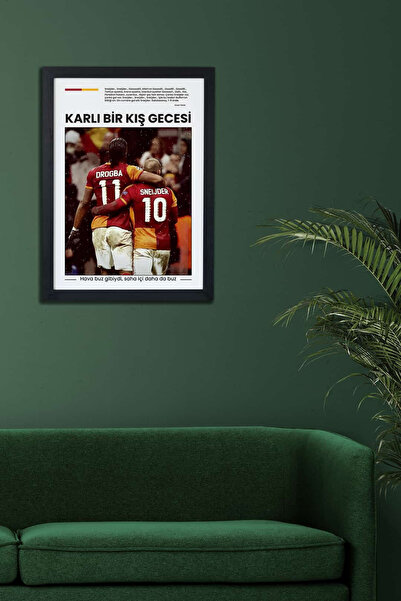 gxe.art Galatasaray VS Juventus Özel Koleksiyon Siyah Çerçeveli Poster Tablo