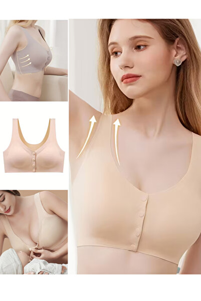 De Bijoura Εισαγόμενο εύκαμπτο σουτιέν με κοπή με λέιζερ με κουμπιά μπροστά μ...