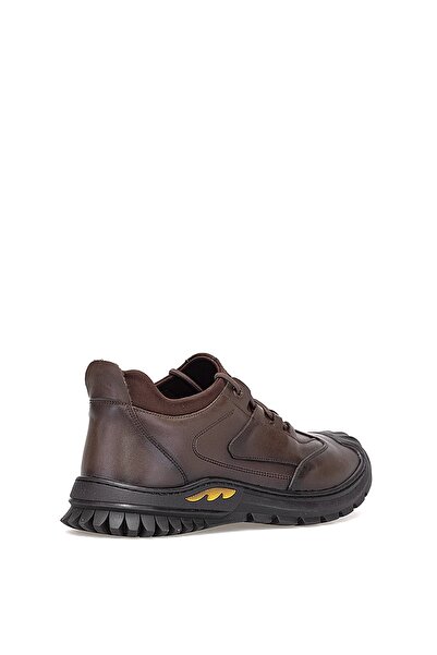 Ayakkabı Fuarı Ανδρικά παπούτσια Casual από γνήσιο δέρμα Elit 25KNBL5015 Καφέ