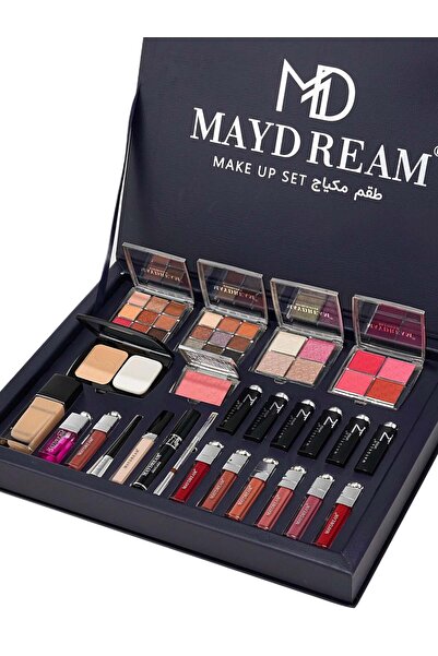 MAYDREAM Makeup Set - 24-Piece Luxury Navy Blue