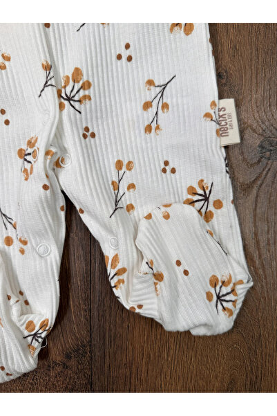 Bolly Baby Plush Vest with Floral Pattern Front Snap Fastener Camisole Stretchy Baby Girl Romper