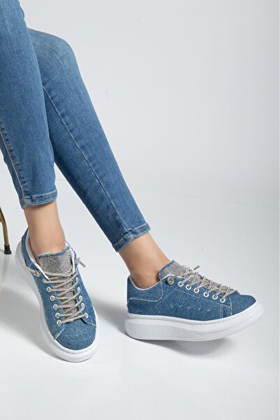 Erceka Кам'яні жіночі кросівки для щоденного використання, з шнурівками, водонепроникні, чорно-білі-сині