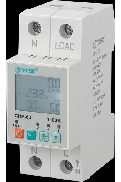 TENSE Dijital Kaçak Akım Algılamalı Monofaze Gerilim ve Akım Koruma Rölesi Di...