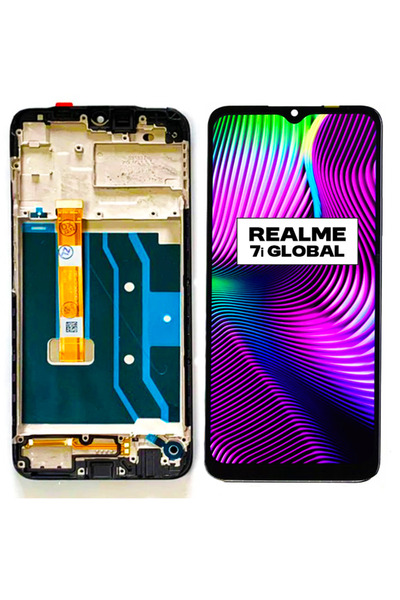 Other Ecran LCD + ecran tactil Realme 7i RMX2193 (recondiționat) ramă neagră