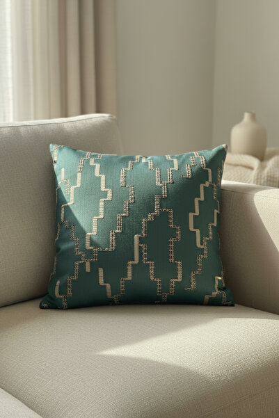 Luvora Home Husă de pernă premium cu model din seria Azura - Petrol