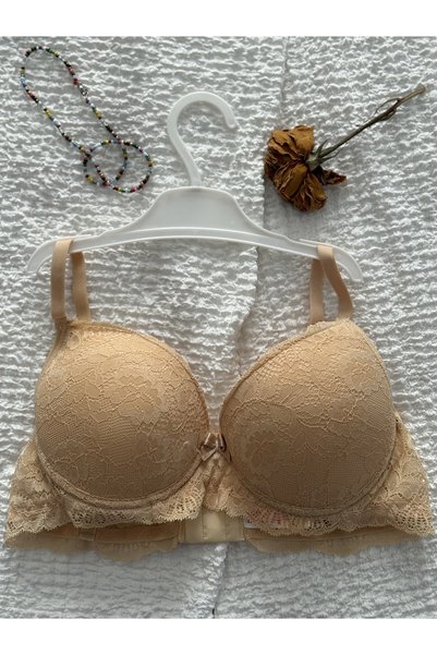 Myquality Double Cross Lace Detail Padded Bra