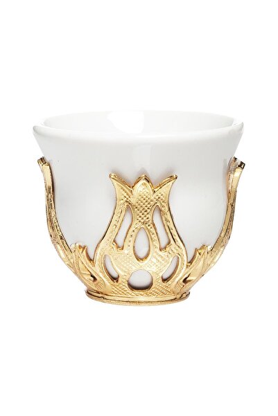 E orient Kahve Arap Kahve Fincanı Seti Tutucu 12 Kişilik Takım Mırra Kahvesi Seti 12 Kişilik Porselen Gold