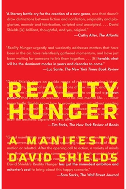 Vintage Books USA Reality Hunger: A Manifesto
