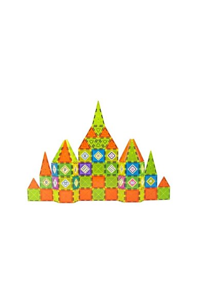 MalPlay Magnetic construction set for children, made of durable and safe ABS plastic, with 79 multi-colored pieces
