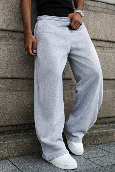 BSBSPOR Baggy Bol Kesim Ayarlanabilir Paçalı Eşofman Altı Gri / Siyah / Antrasit