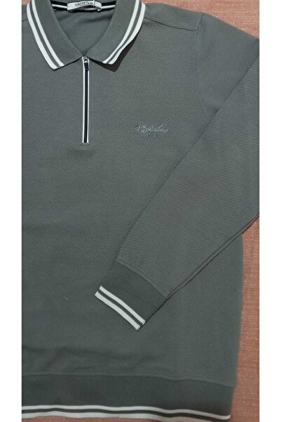 TROYLİFE Men's Polo Neck Long Sleeve Fit Regular Cut T-Shirt