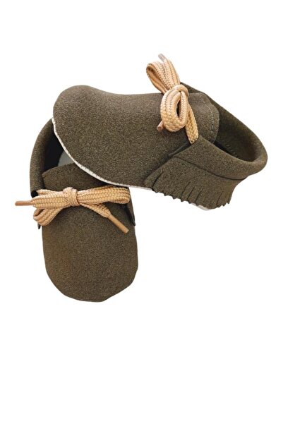 Dumledo Makosen Nubuck Khaki Baby Booties