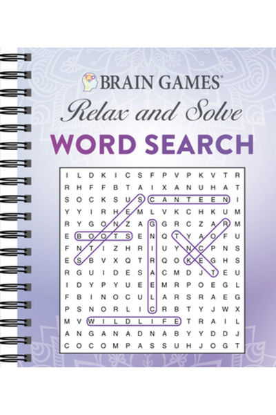 Pubn Intl Brain Games - Relax and Solve: Word Search (Purple)