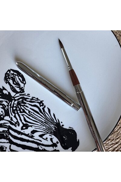 Pin Art Brush PinArt Premium Kolinsky 4 Numara Pirinç/Sandal Ağacı Gövdeli Kalem Fırça