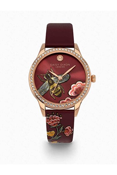 Daisy Dixon London ساعة نسائية نالوغ بمينا كستنائي - DD181R