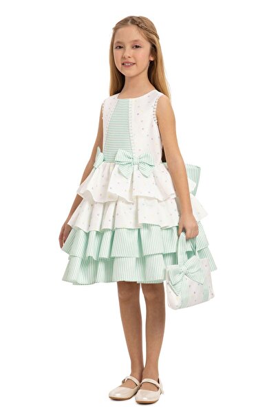 Pamina 35320PR56 / 35320PR 3/7 MİNT YEŞİLİ ELBİSE